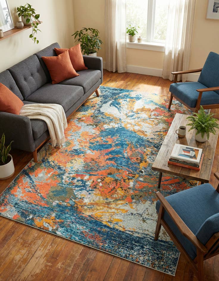 Detail image of 6' x 9' Washable Vivid Rug