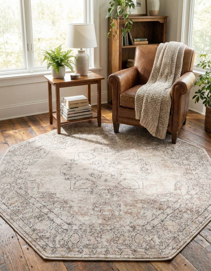 Detail image of 5' 3 x 5' 3 Oregon Octagon Rug