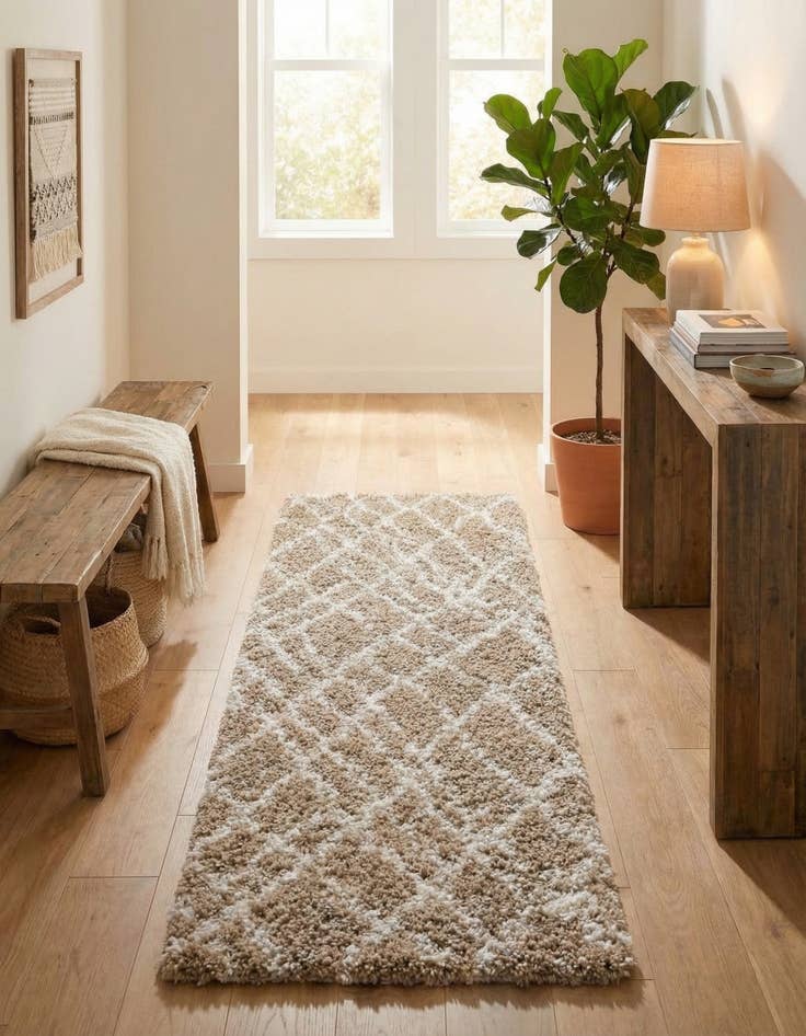 Detail image of 2' x 6' 7 Soft Touch Shag Runner Rug