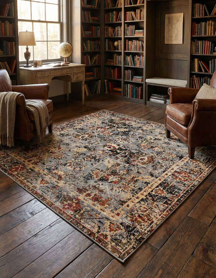 Detail image of 7' 10 x 7' 10 Saturn Square Rug