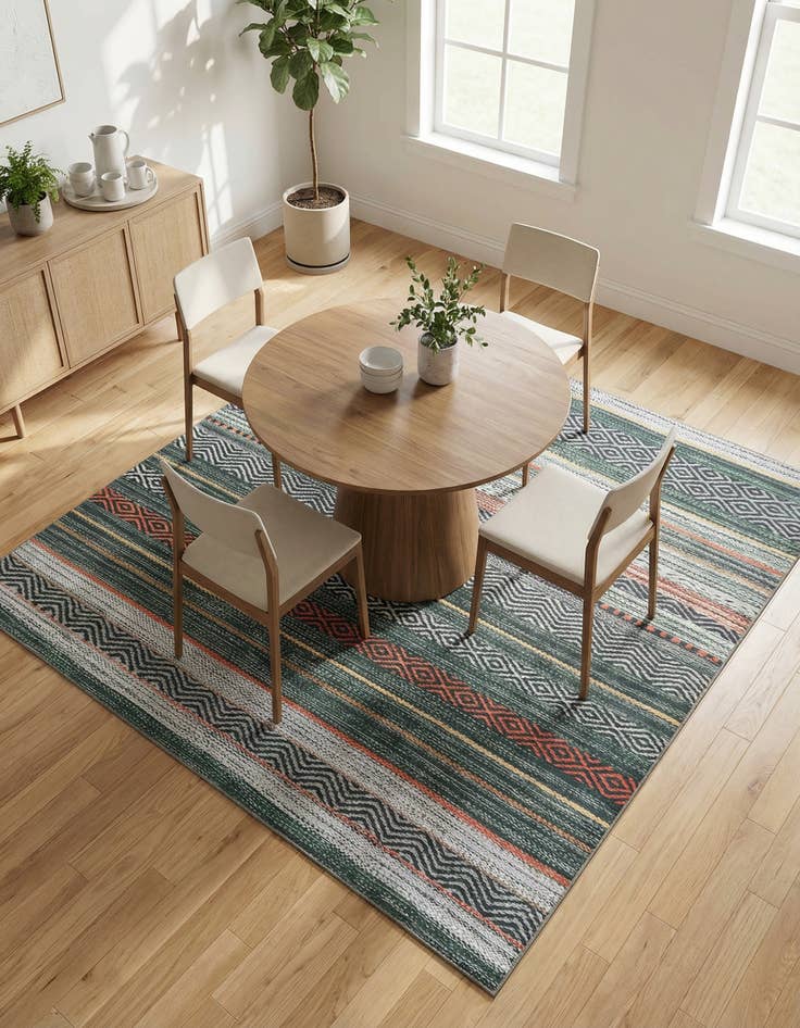 Detail image of 7' 10 x 7' 10  Washable Yara Square Rug