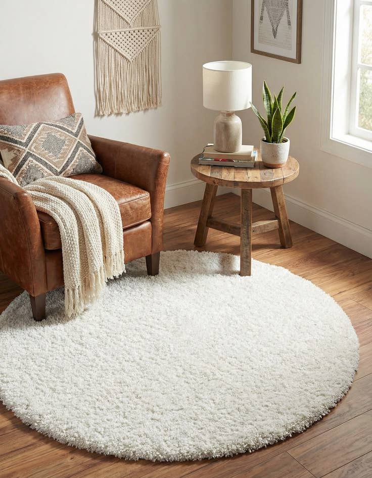 Detail image of 4' x 4' Zermatt Shag Round Rug