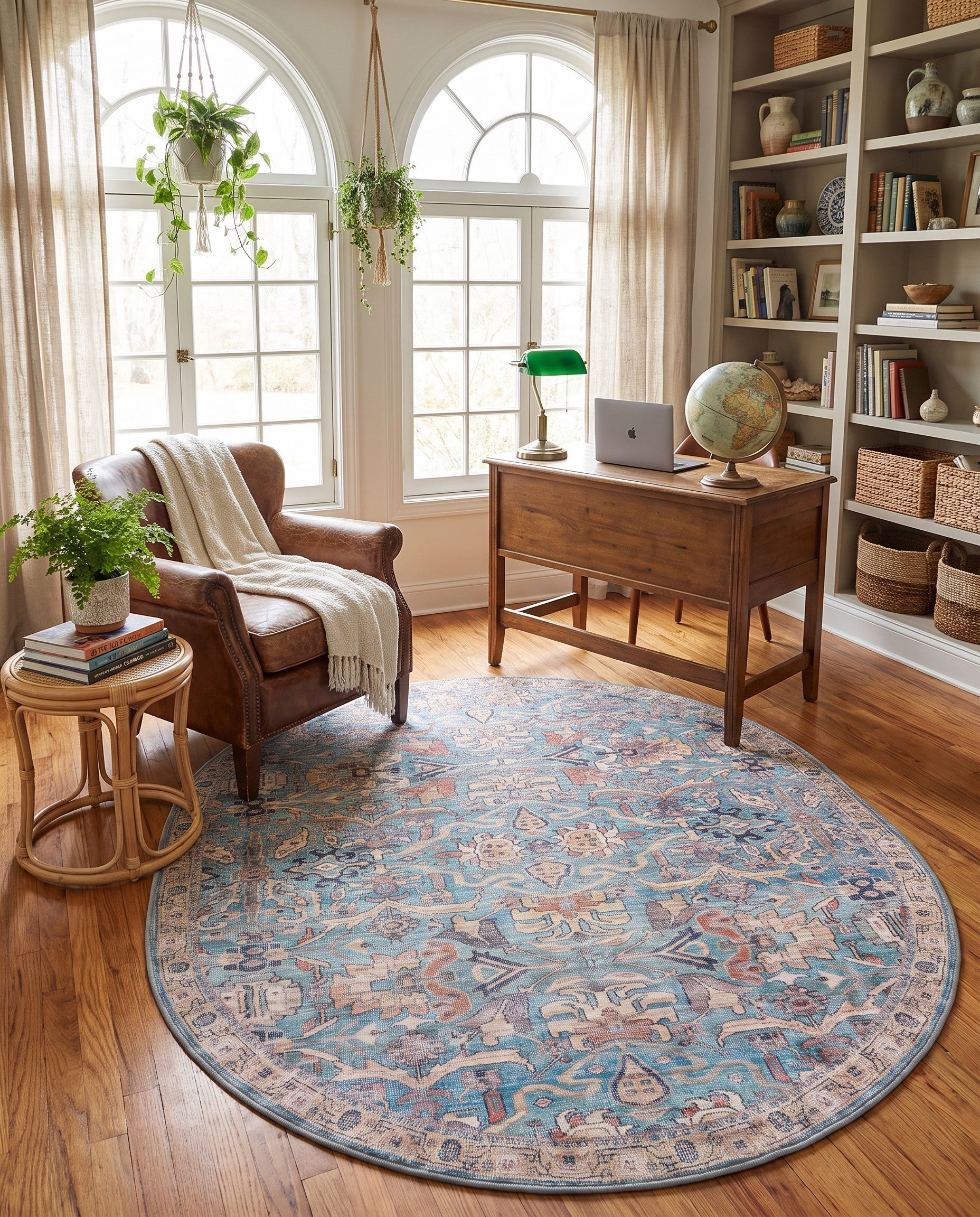7' 10 x 10' Washable Nostalgia Oval Rug
