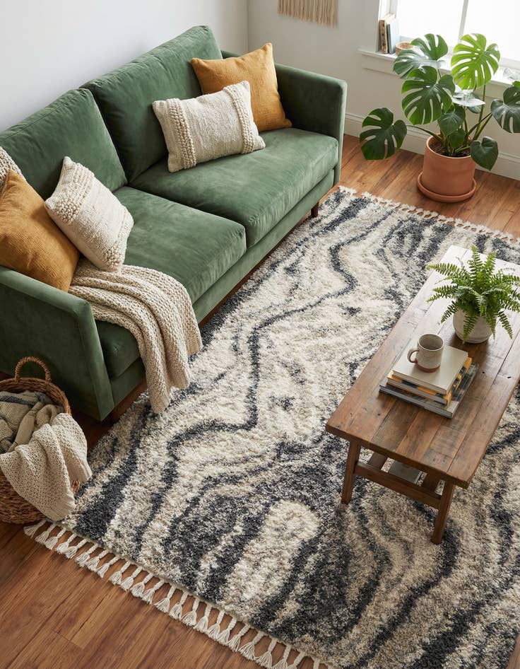 Detail image of 5' x 8' Athena Shag Rug