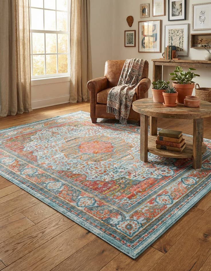 Detail image of 5' 5 x 8' Santiago Rug