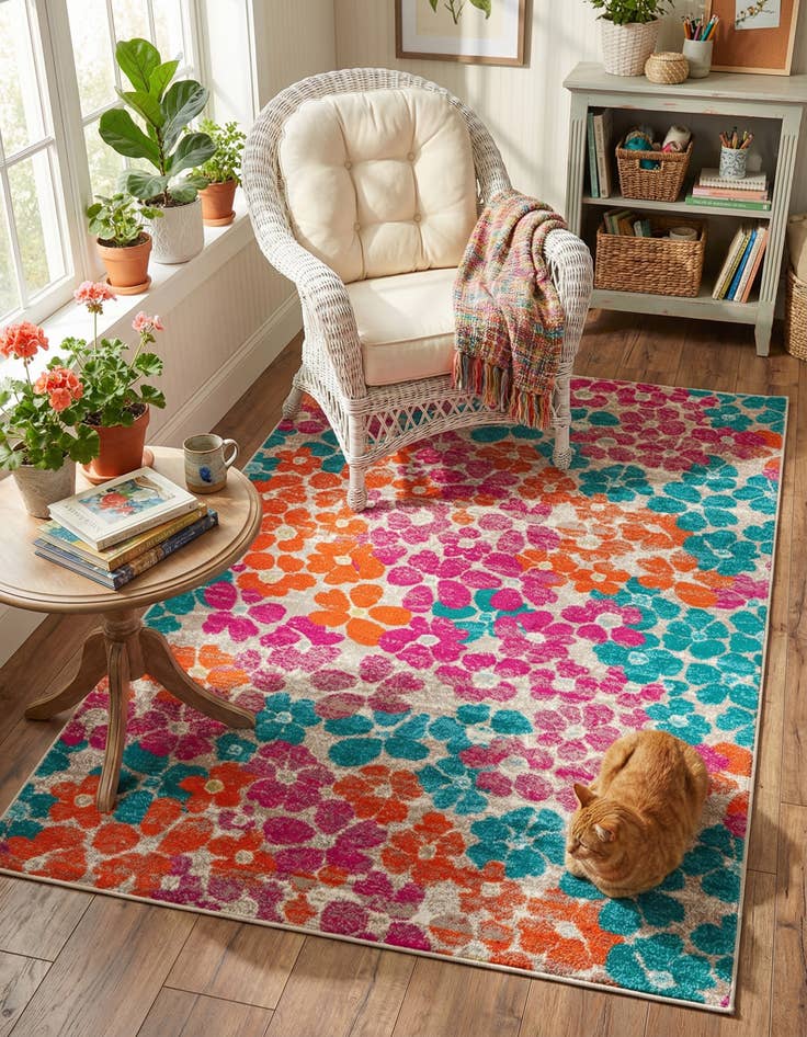 Detail image of 5' 3 x 8' Azalea Rug