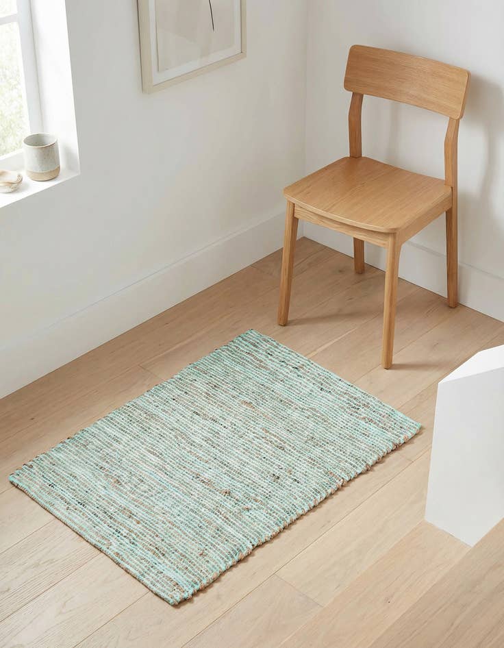 Detail image of 2' x 3' 1  Hand Woven Chenille Jute Rug