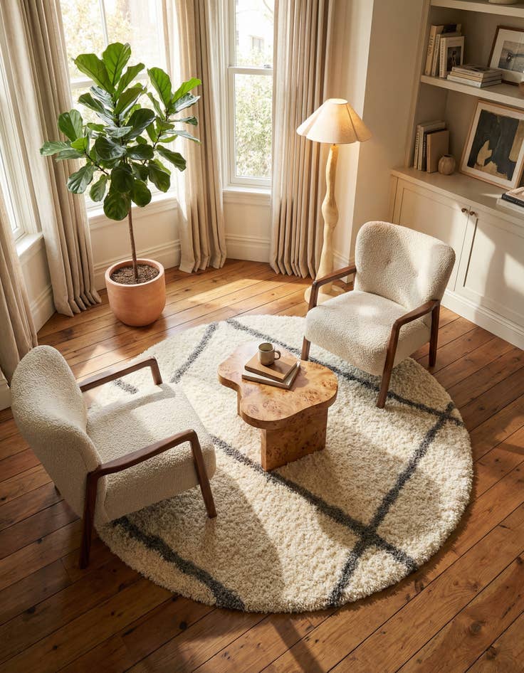 Detail image of 8' x 8' Infinity Shag Round Rug