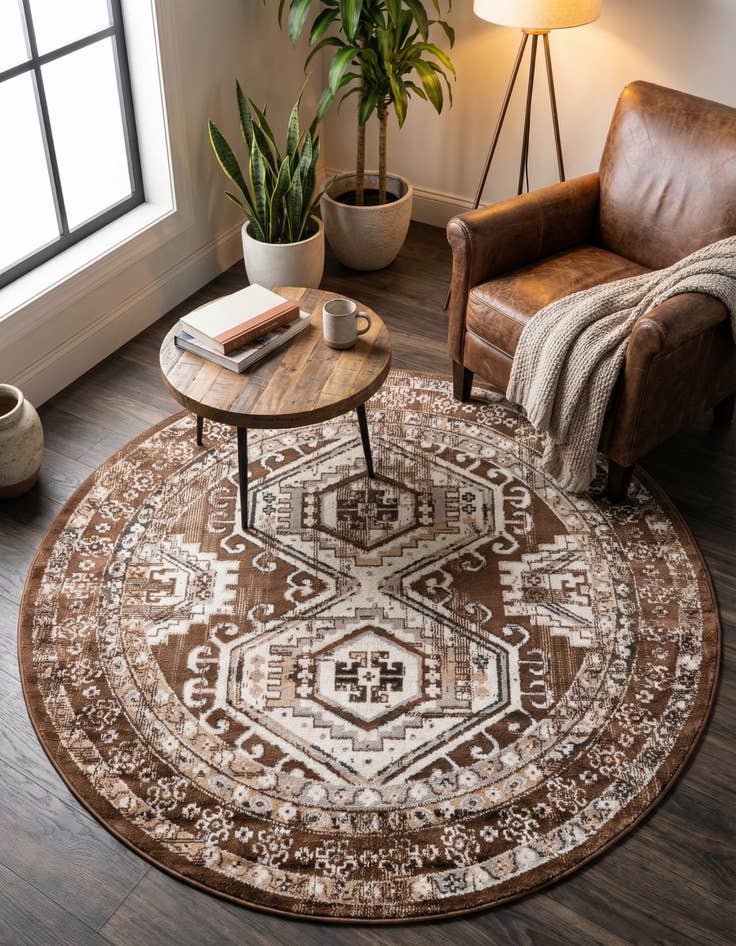 Detail image of 5' 3 x 5' 3 Charlotte Round Rug