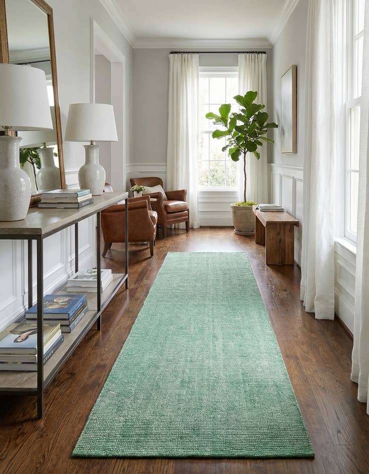 Detail image of 2' 7 x 12'  Hand Woven Jill Zarin English Manor Farmhouse Wool Runner Rug