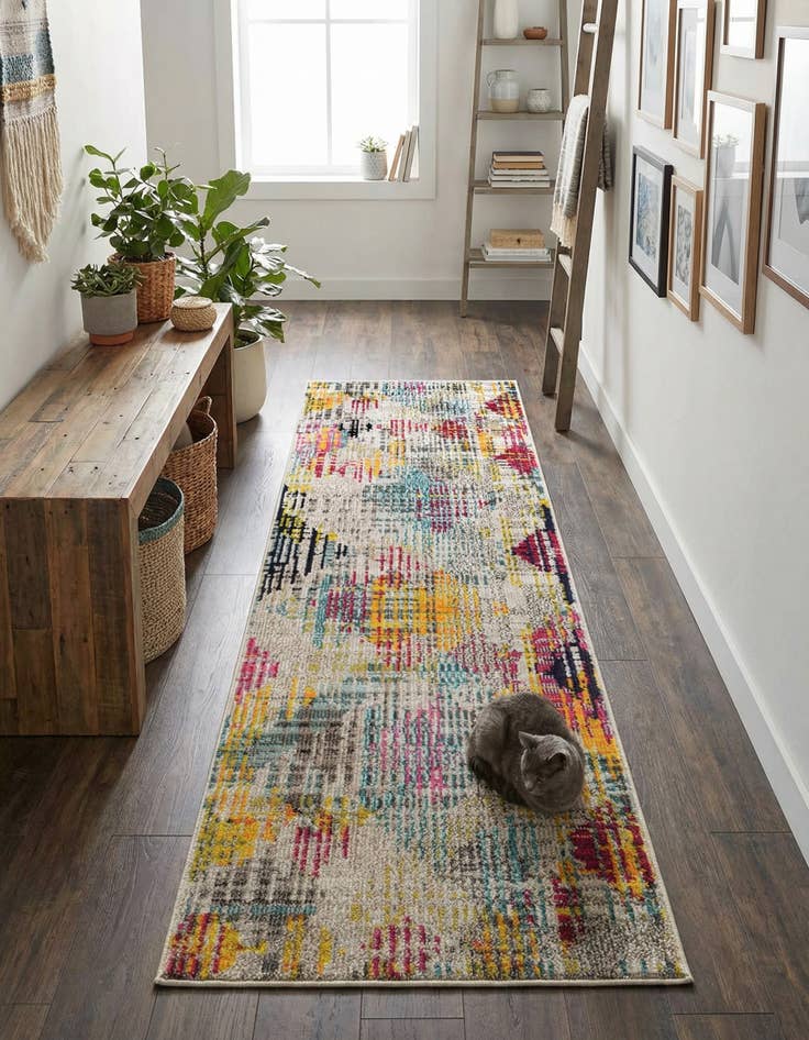 Detail image of 2' x 6' Washable Theia Runner Rug