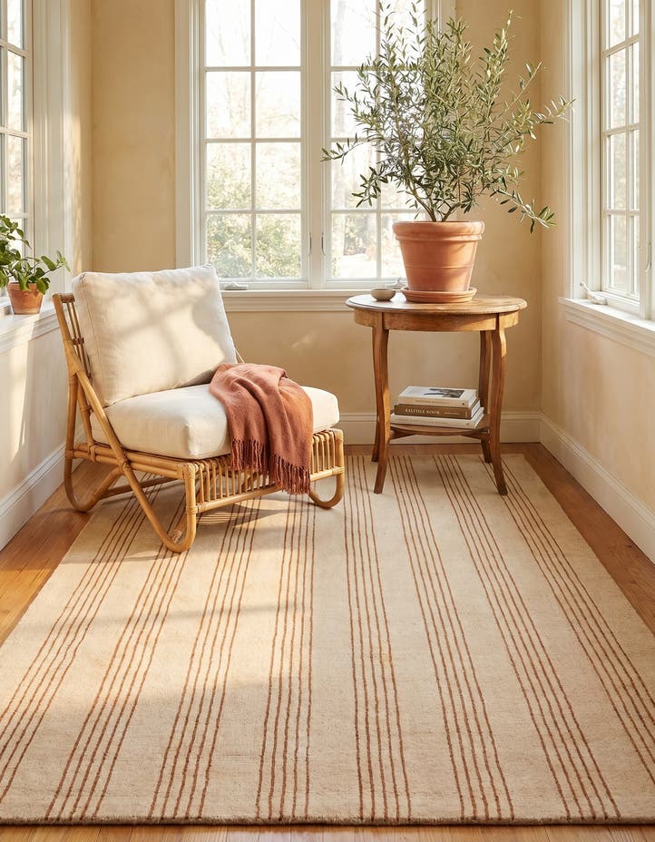 4' 1 x 6' 1 Jill Zarin Striped Wool...