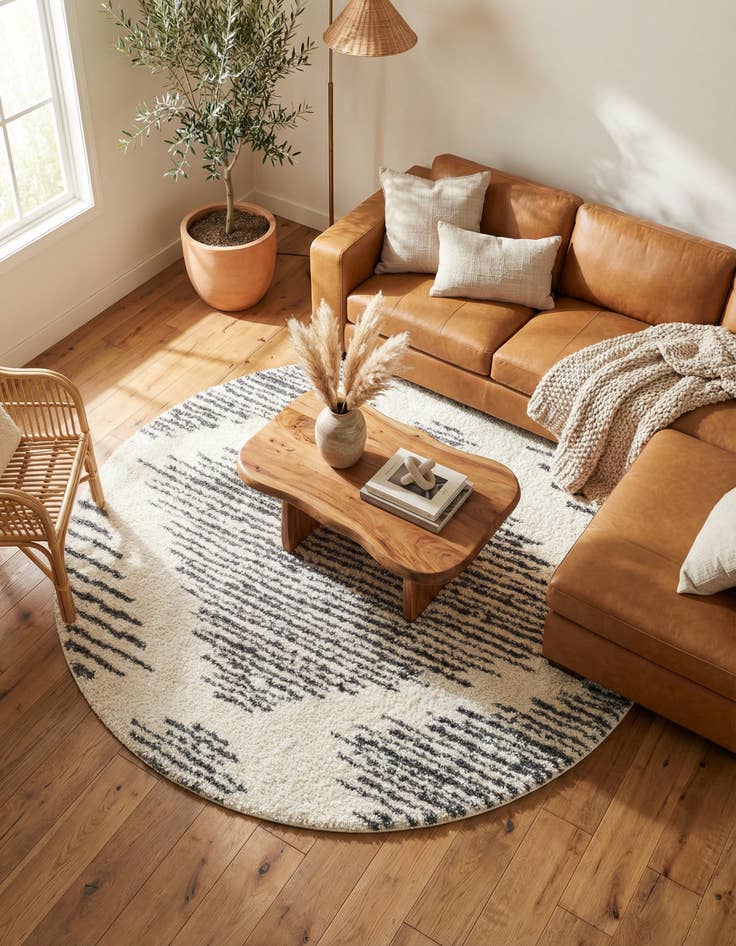 Detail image of 10' x 10' Serenity Shag Round Rug