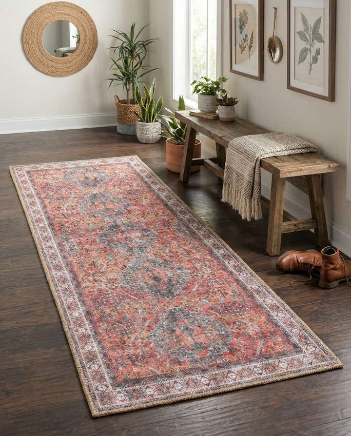 2' x 5' 1 Washable Timeless Runner Rug