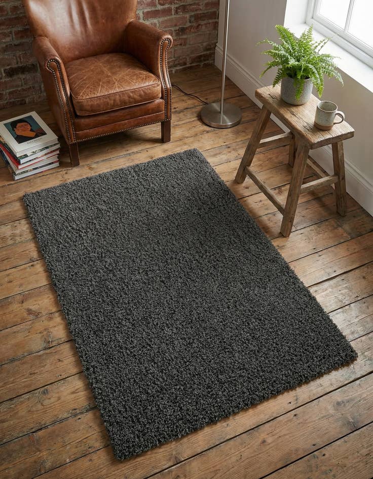 Detail image of 2' x 3' Solid Shag Rug