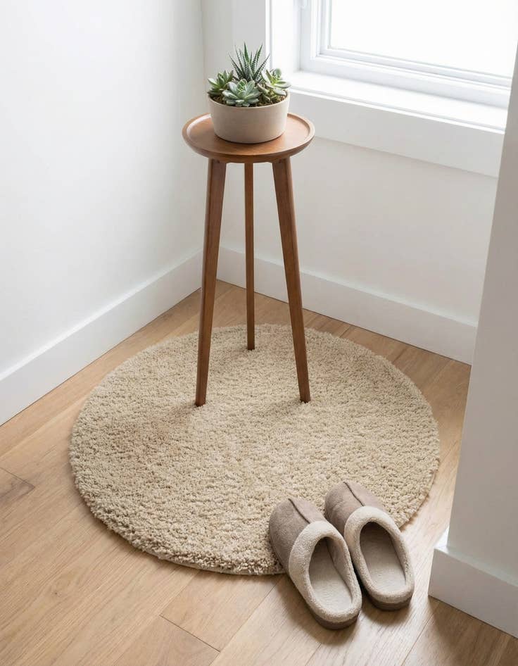 Detail image of 2' x 2' Zermatt Shag Round Rug