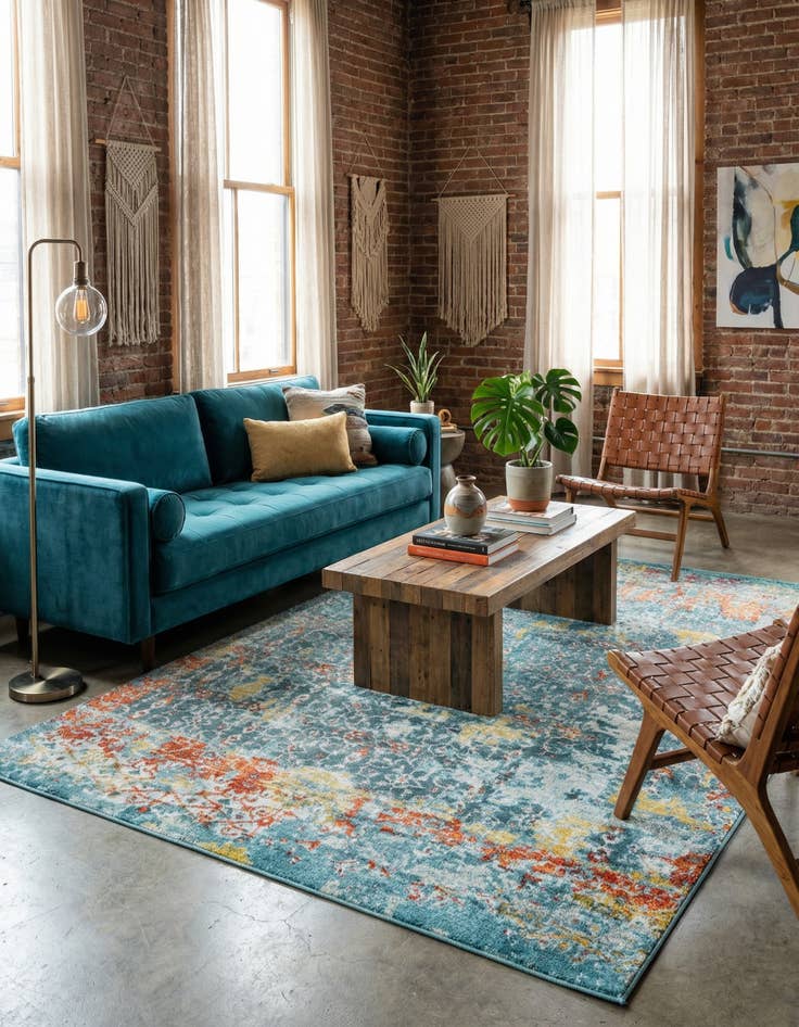 Detail image of 5' 5 x 8' Santiago Rug