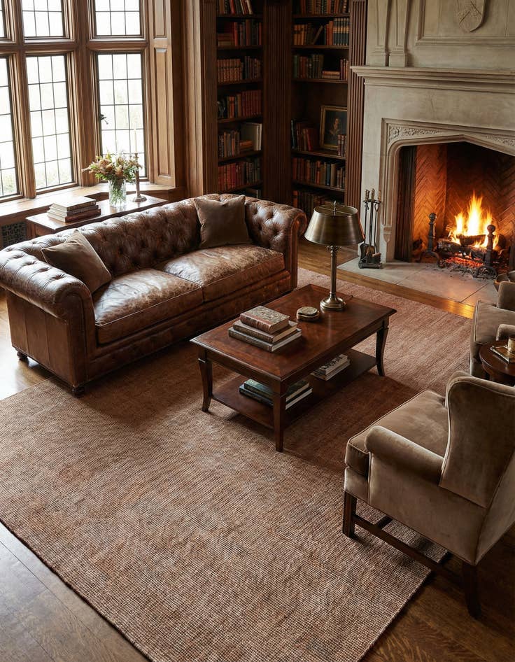 Detail image of 9' x 12' Hand Woven Jill Zarin English Manor Wool Rug