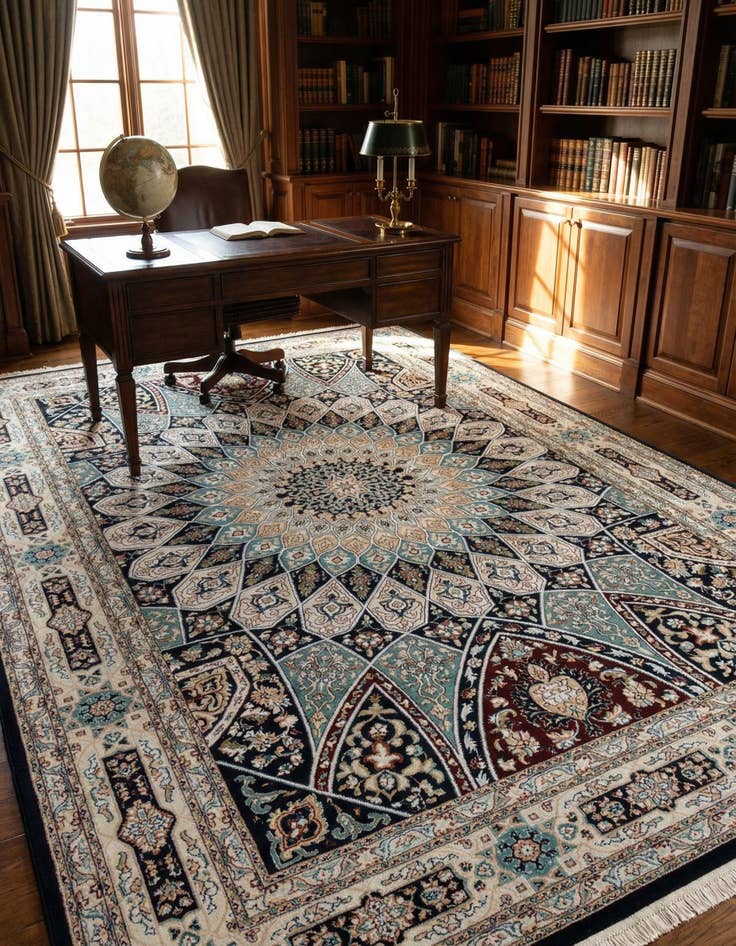 Detail image of 7' x 10' Nain Design Rug