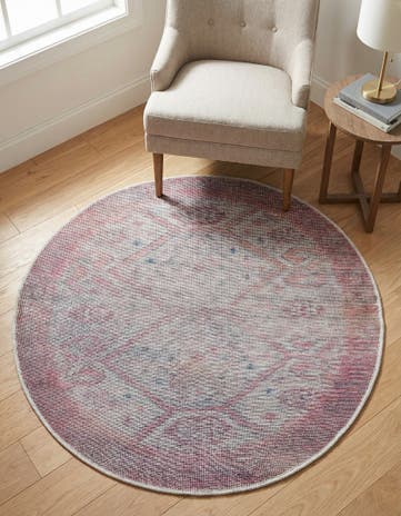 4' x 4' Washable Sisu Round Rug