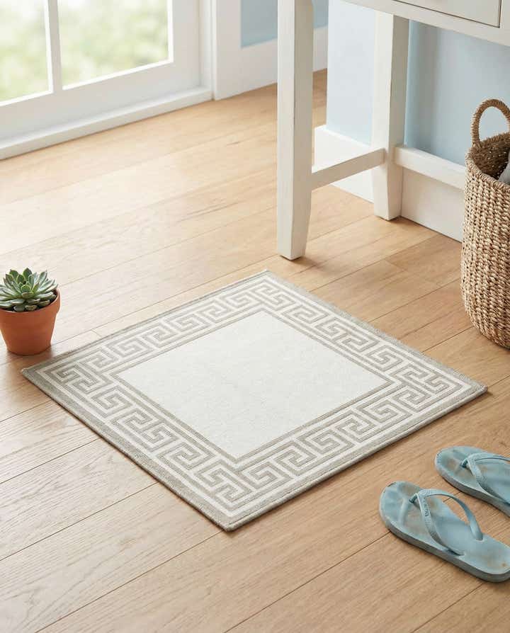 1' 3 x 1' 3 Easy-Clean Coastal Indoor / Outdoor Sample Rug