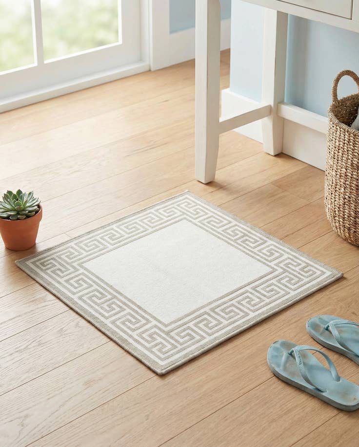 Detail image of 1' 3 x 1' 3 Easy-Clean Coastal Indoor / Outdoor Sample Rug