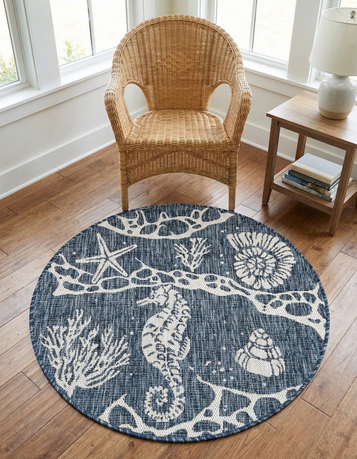 3' x 3' Easy-Clean Coastal Indoor / Outdoo...