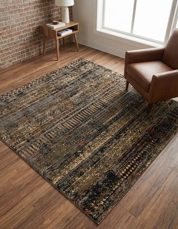 Blue Saturn Square Rug