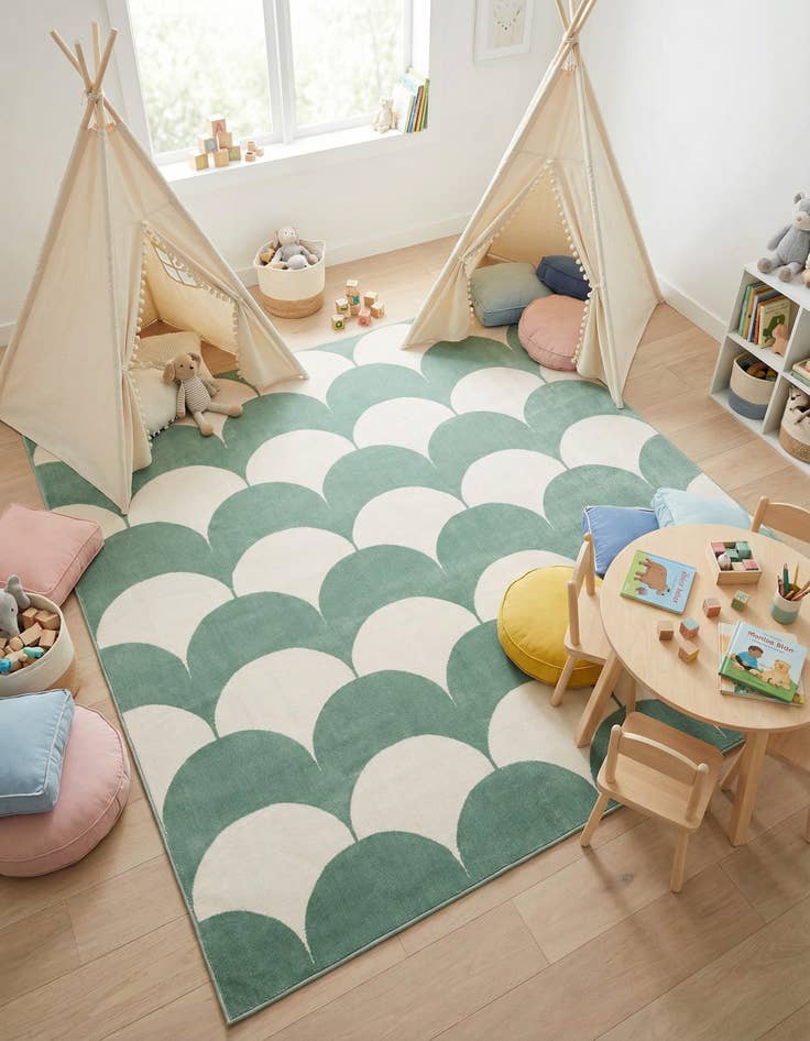 Detail image of 7' 10 x 7' 10 Whimsy Kids Square Rug