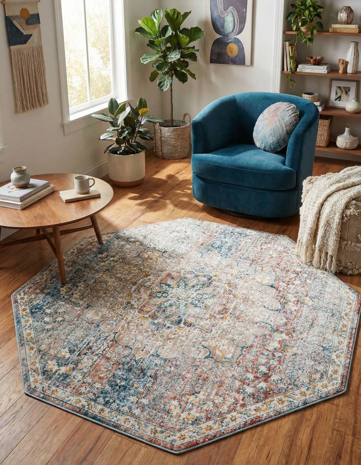 Detail image of 7' x 7' Newport Octagon Rug