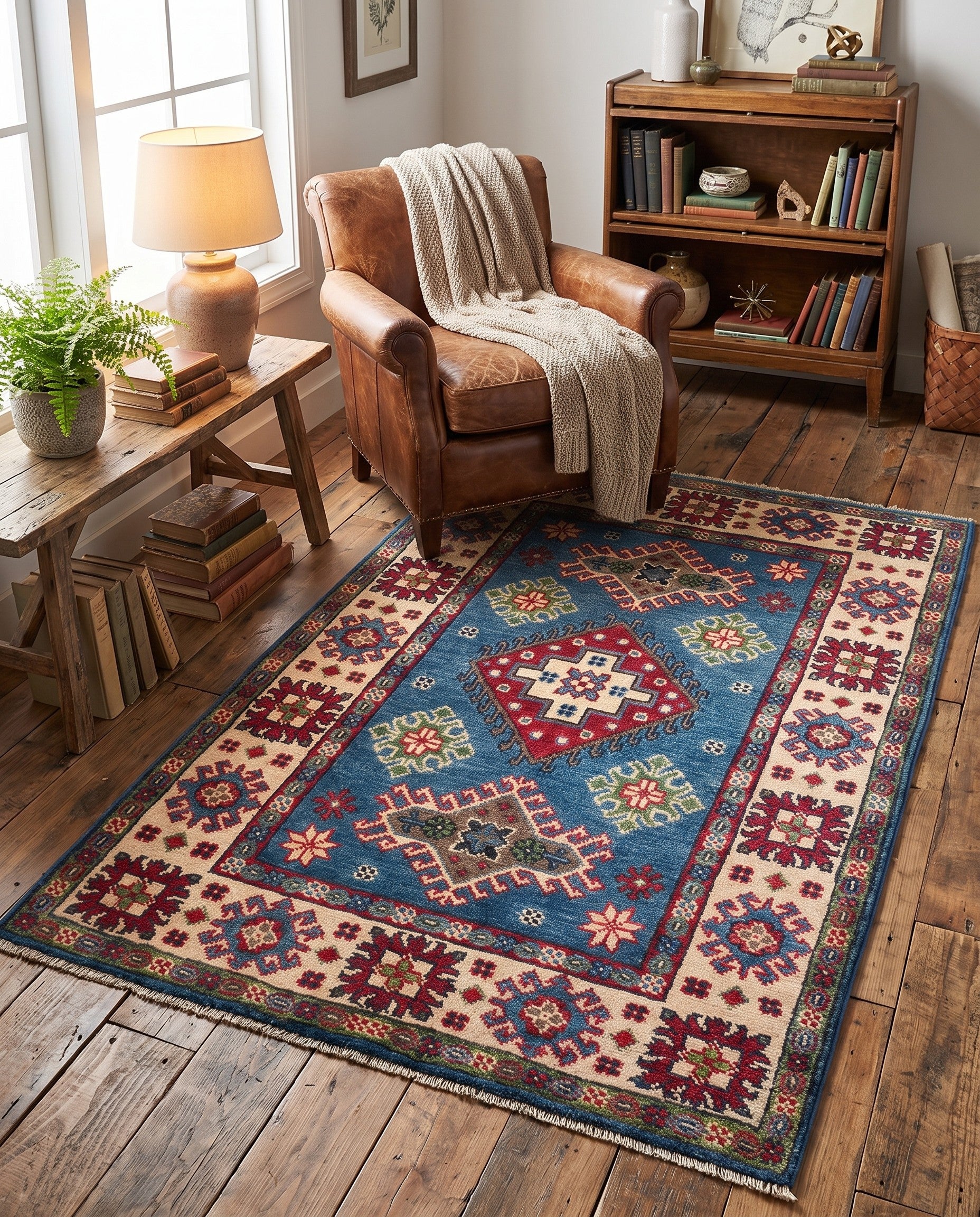 Detail image 3 of 10: 2' 8 x 4' 2 Hand Knotted Kazak Rug