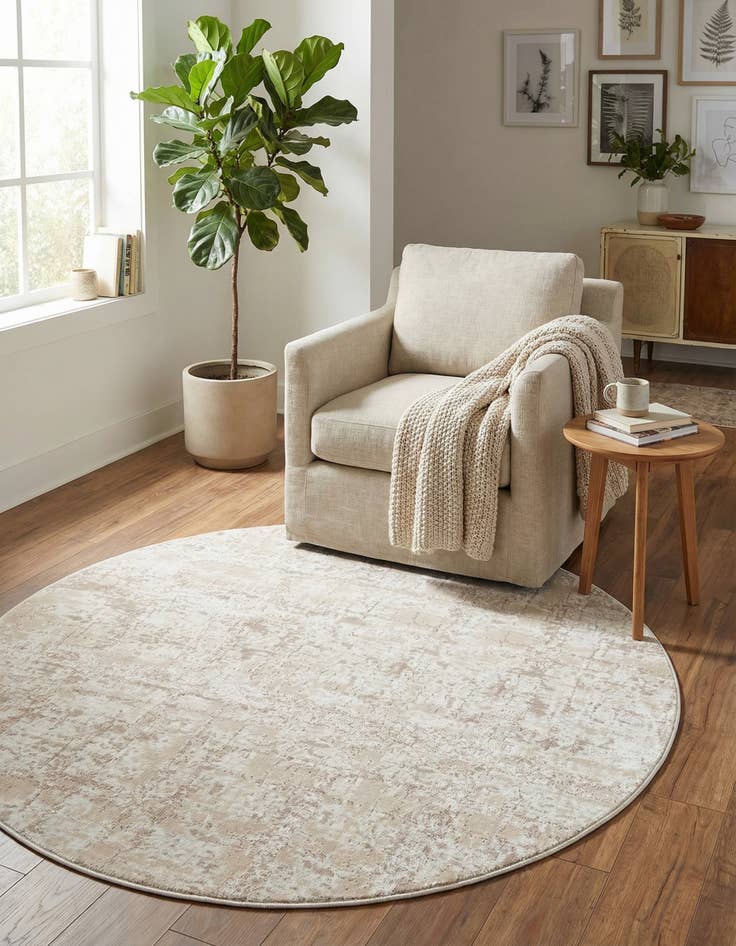 Detail image of Jill Zarin 5' 3 x 5' 3 Uptown Lexington Avenue Round Rug