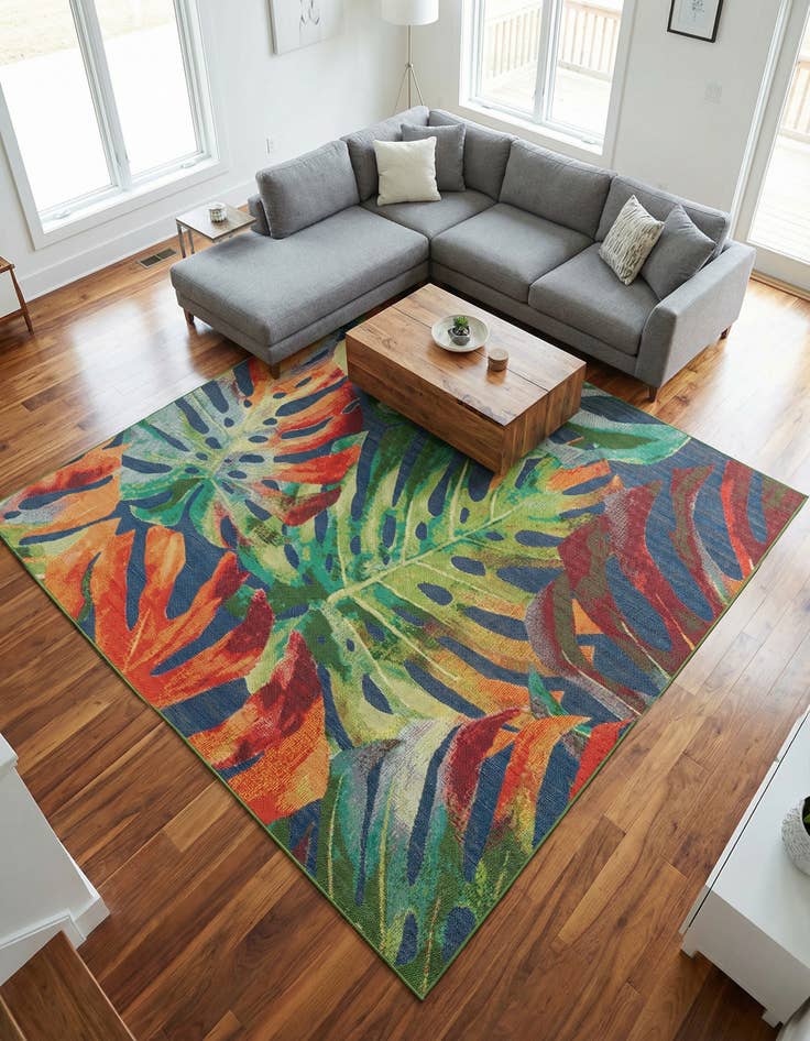 Detail image of 10' x 10' Washable Baja Indoor / Outdoor Square Rug