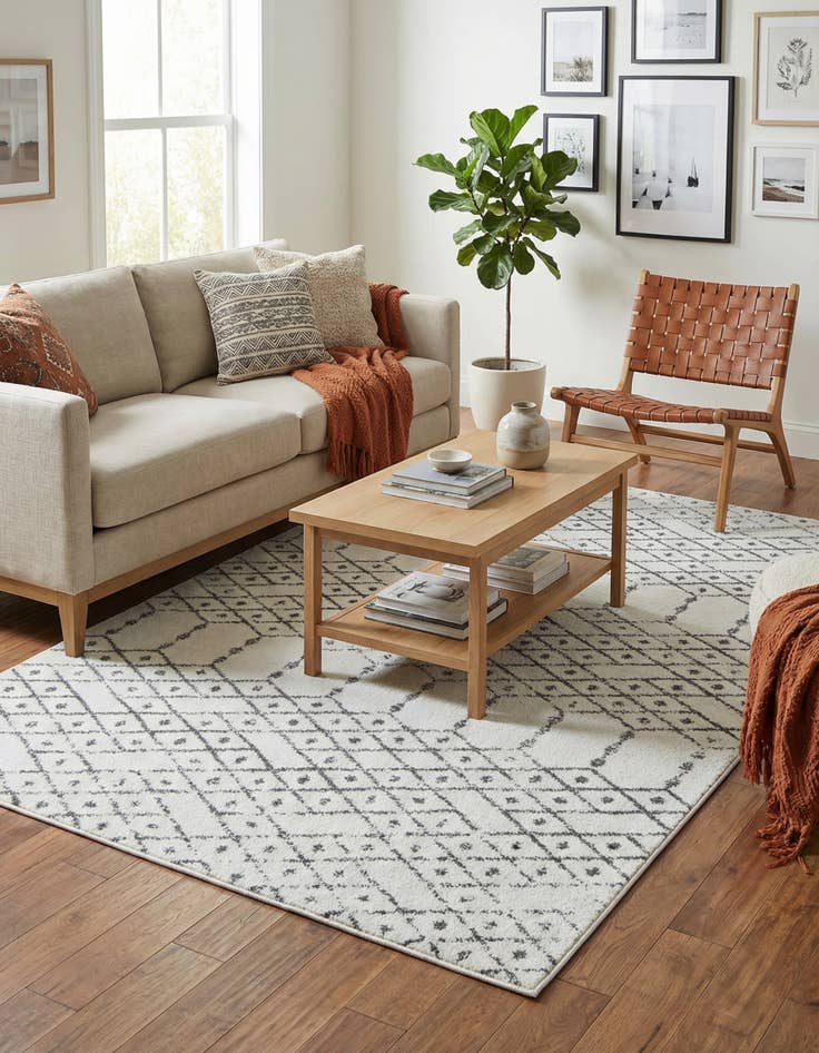 Detail image of 5' 3 x 8' Paxon Trellis Rug