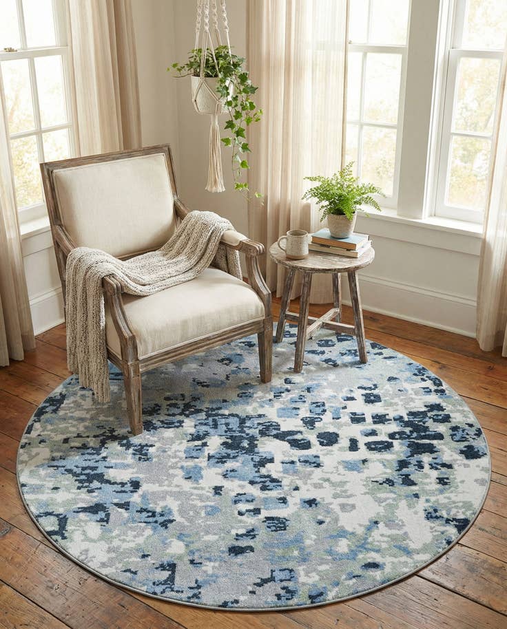 Detail image of 5' 3 x 5' 3 Kamala Washable Round Rug