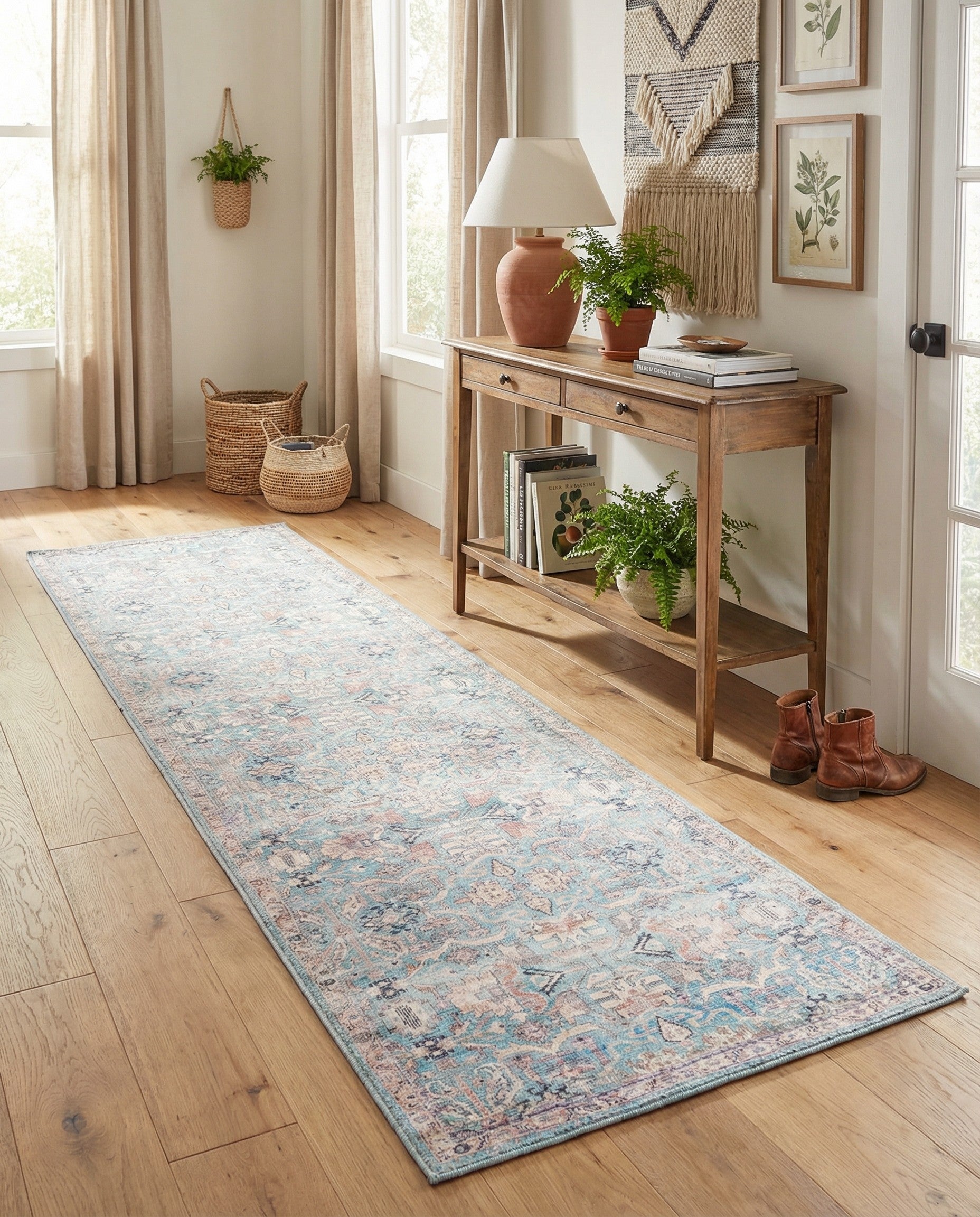 2' x 8' Washable Nostalgia Runner Rug