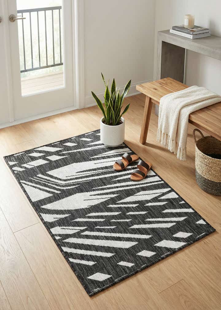 2' x 3' Easy-Clean Modern Indoor / Outdoor Rug