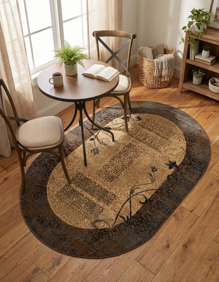 Detail image of 5' 3 x 8' Cafe Oval Rug