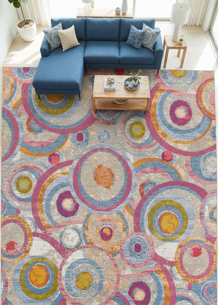 10' x 10' Easy-Clean Modern Indoor / Outdoor Square Rug