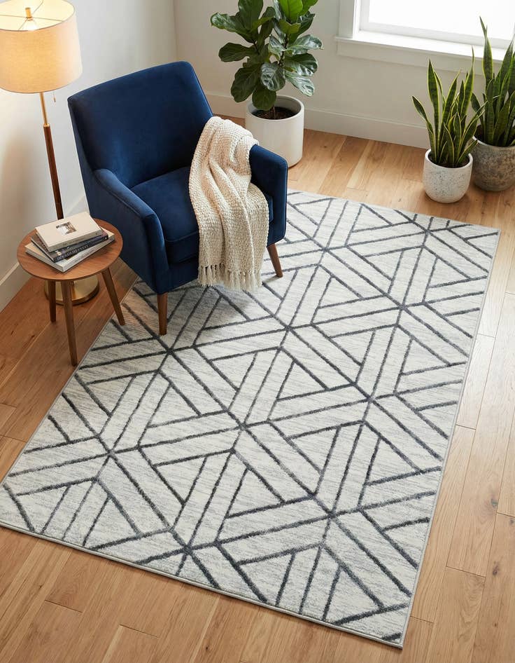 Detail image of 4' x 6' Lattice Trellis Rug