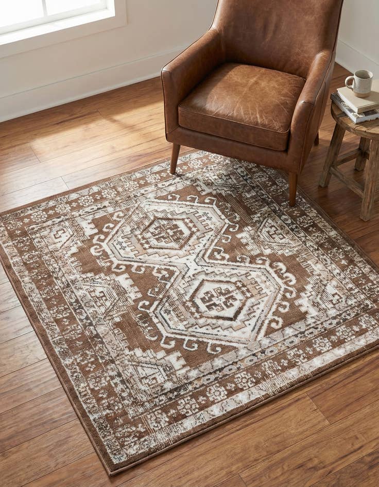 Detail image of 4' x 4' Charlotte Square Rug