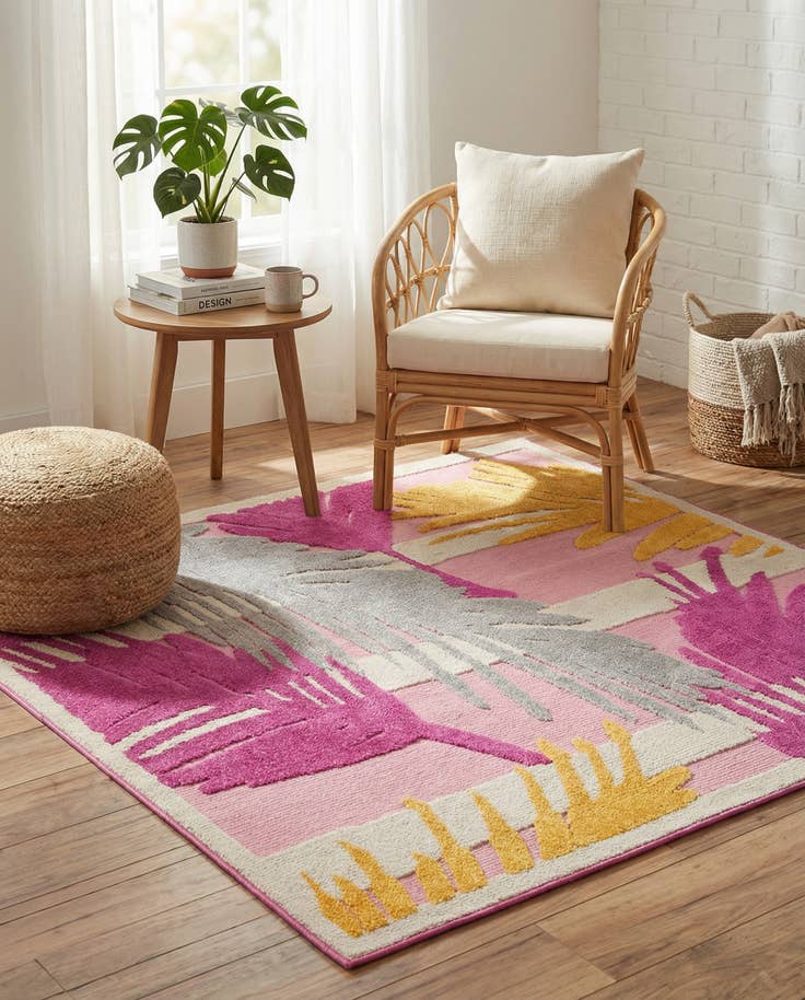 Detail image of 5' 3 x 5' 3 Easy-Clean Aruba Indoor / Outdoor Square Rug