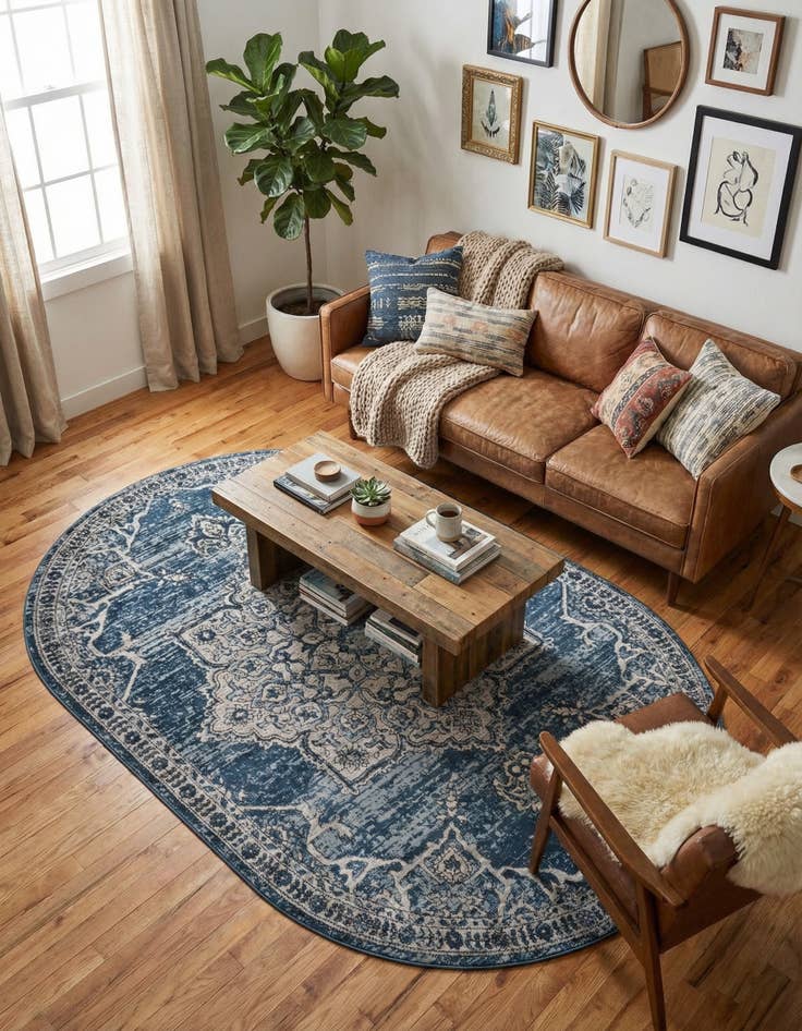 Detail image of 6' 1 x 9' Nyla Oval Rug