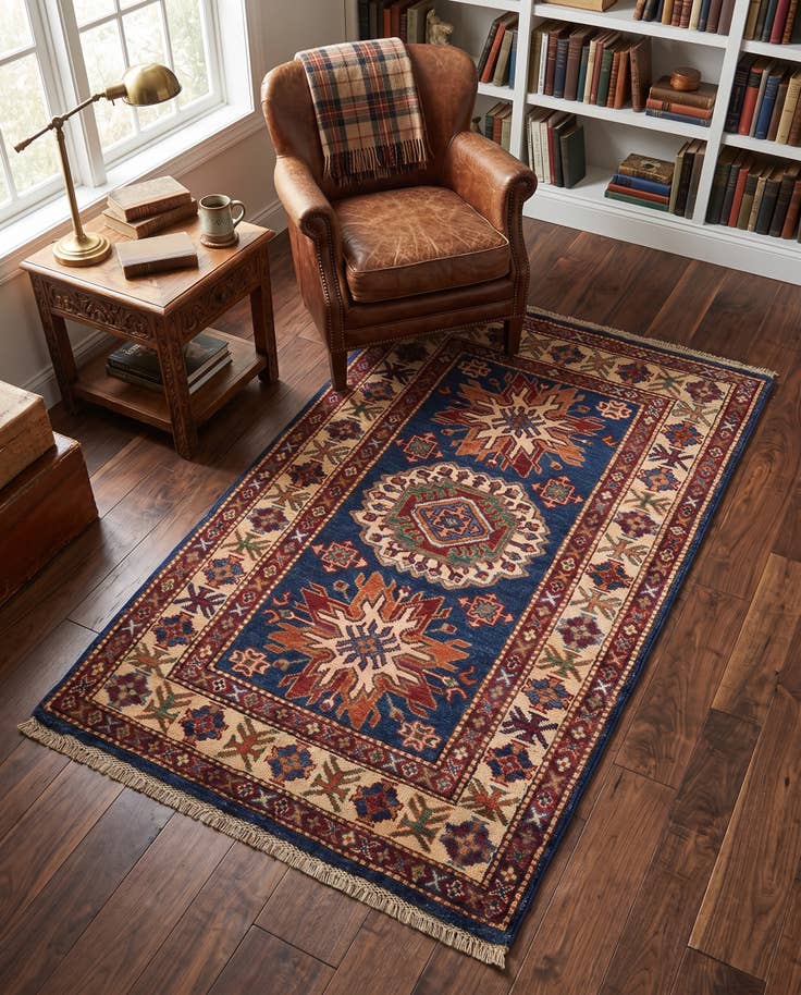 Detail image of 75cm x 140cm Hand Knotted Kazak Rug