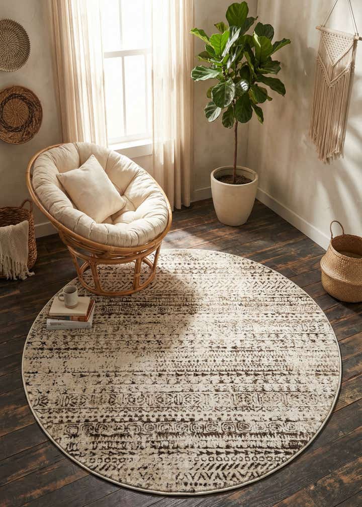 5' 3 x 5' 3 Hermitage Round Rug