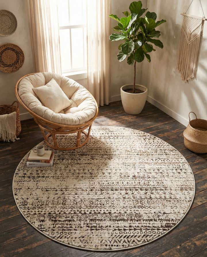 5' 3 x 5' 3 Hermitage Round Rug