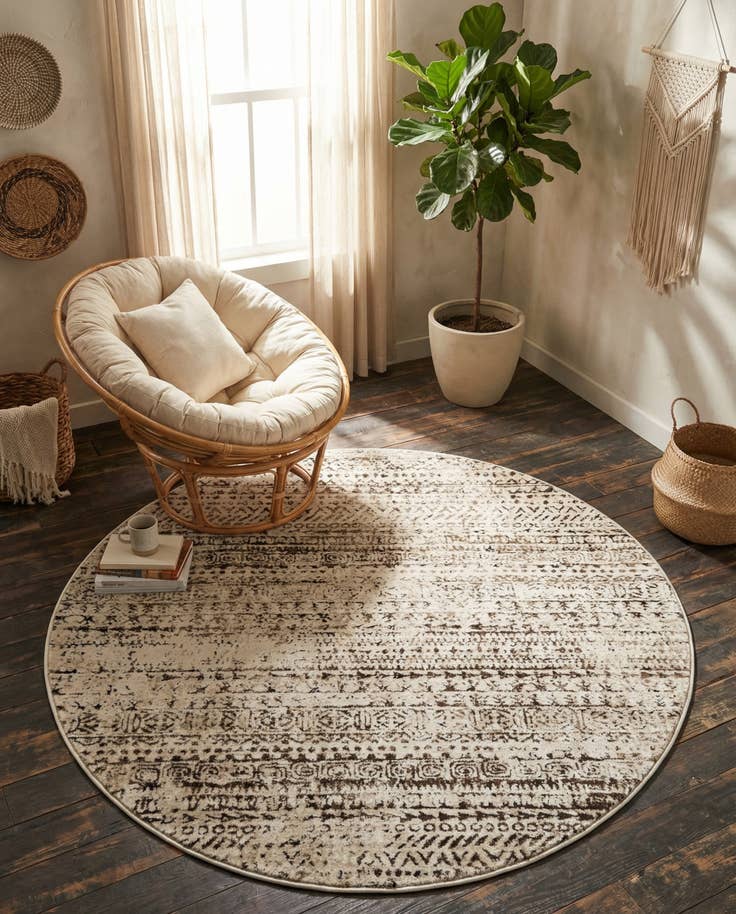 Detail image of 5' 3 x 5' 3 Hermitage Round Rug