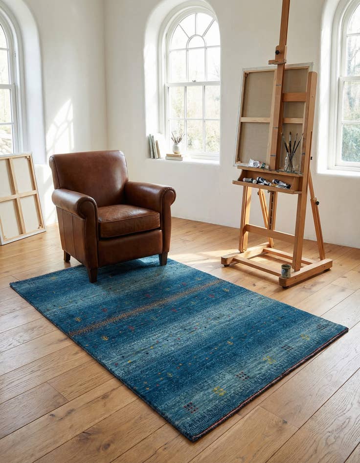 Detail image of 2' 9 x 4' 8 Hand Knotted Kashkuli Rug