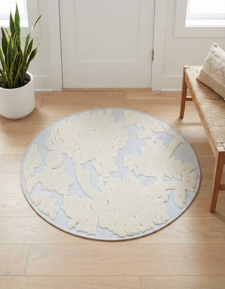 Detail image of 3' 3 x 3' 3 Washable Aruba Indoor / Outdoor Round Rug