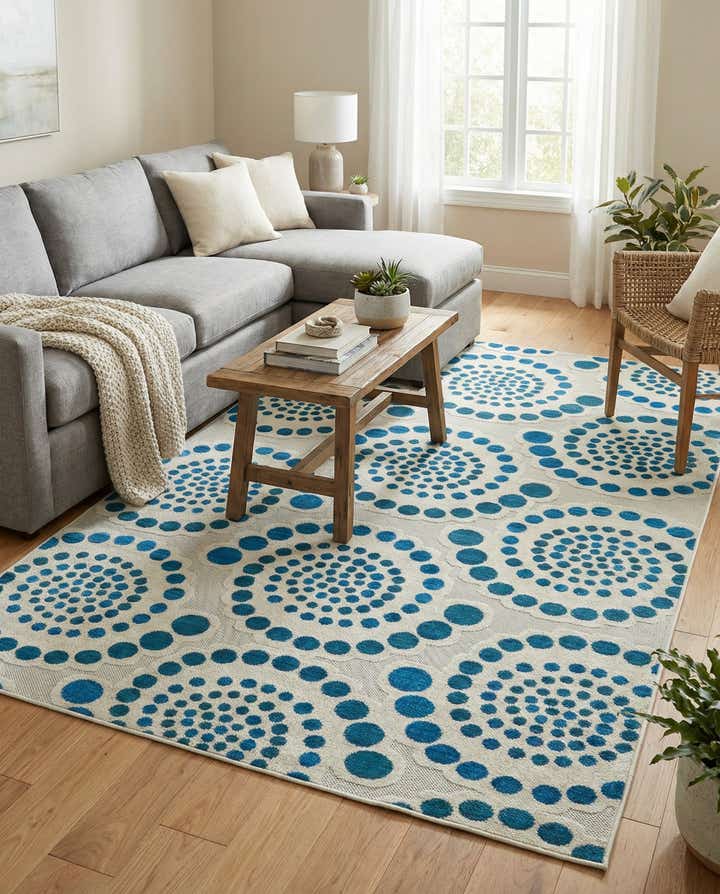 5' x 8' Easy-Clean Modern Indoor / Outdoor Rug